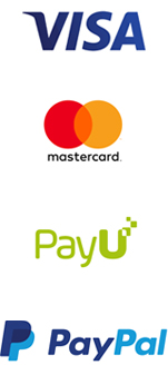 Metody płatności: PayPal, PayU, Mastercard, VISA